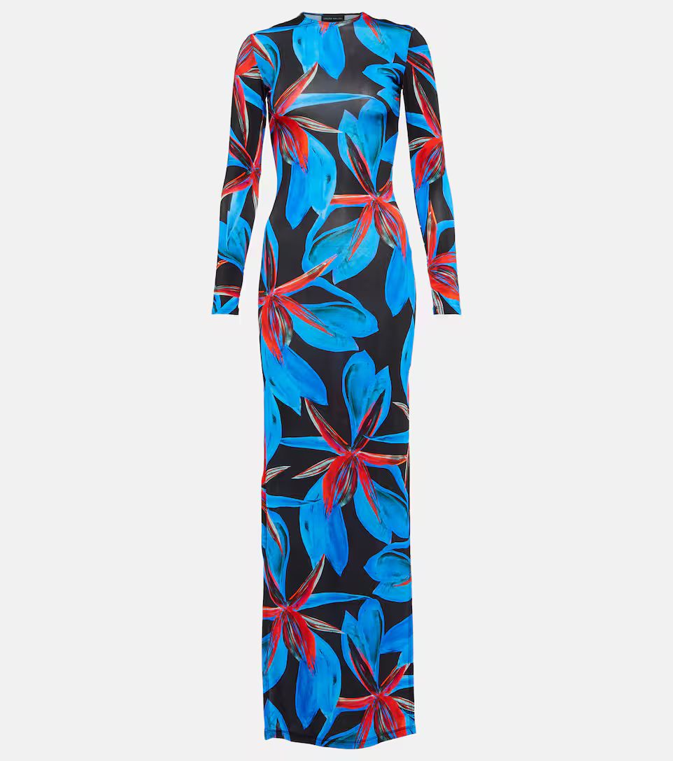 Floral mesh maxi dress | Mytheresa (UK)