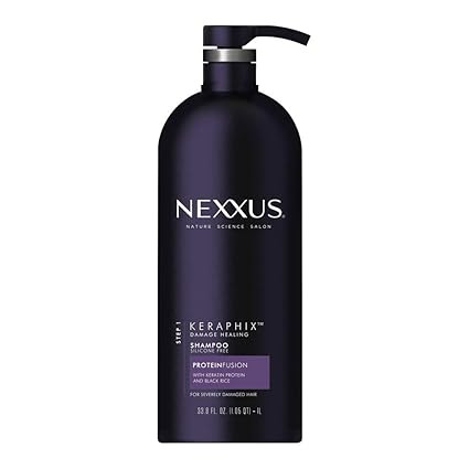 Nexxus Keraphix Shampoo With ProteinFusion for Damaged Hair Keratin Protein, Black Rice, Silicone... | Amazon (US)
