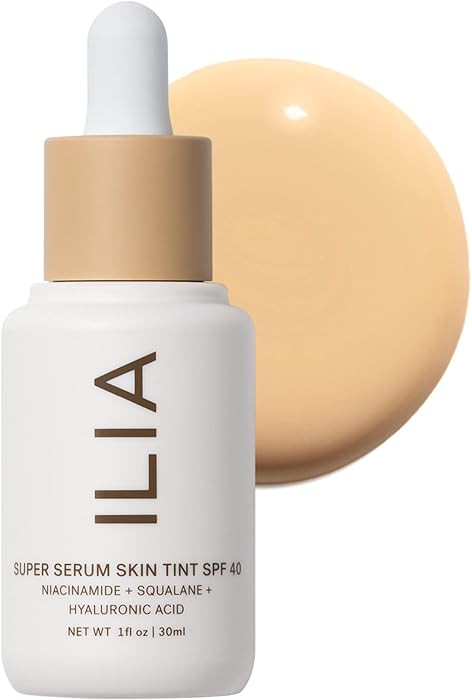 ILIA - Super Serum Skin Tint SPF 40 | Non-Comedogenic, Vegan, Lightweight to Help Against Blue Li... | Amazon (US)