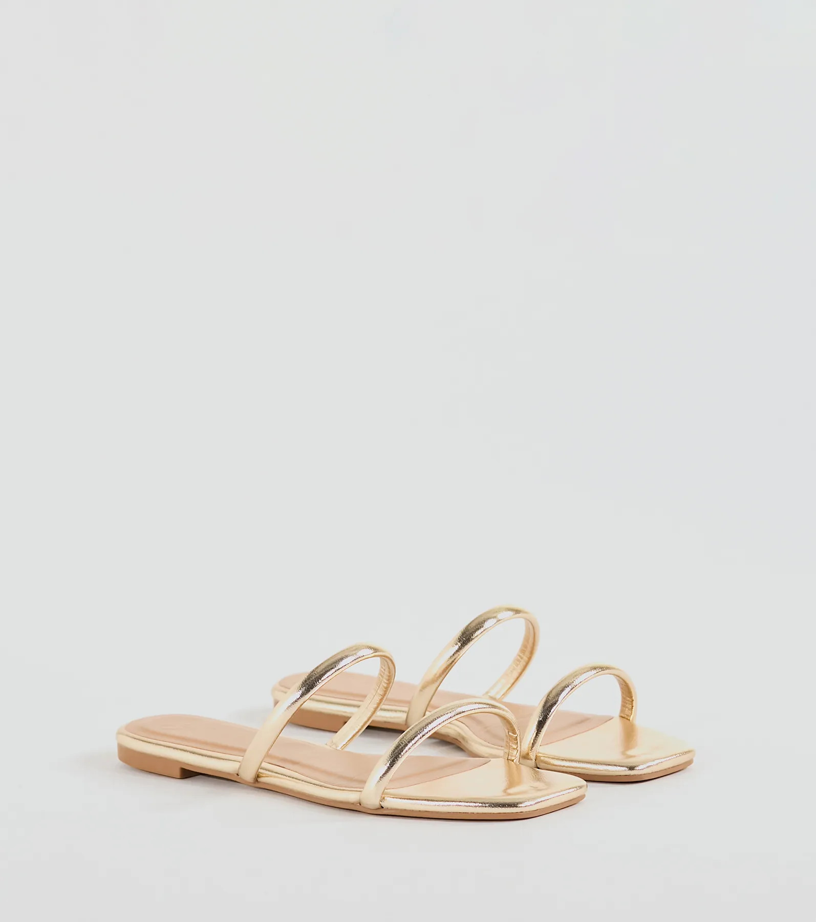 All Time Favorite Strappy Metallic Flat Sandals | Windsor Stores