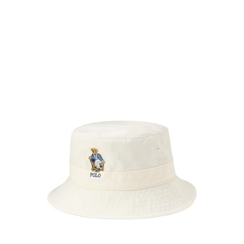 POLO RALPH LAUREN Men's Chino Bucket Hat, Deckwash White, L/XL | Amazon (US)