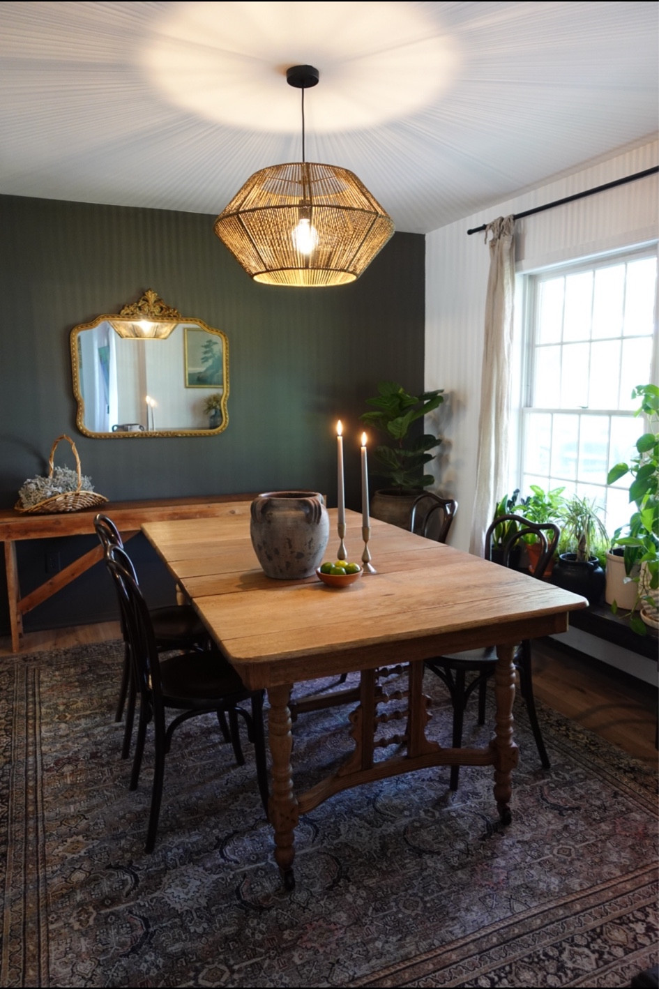 Dining room, Amazon home, amazon light fixture, loloi rugs, thrifted, antique 

#LTKhome