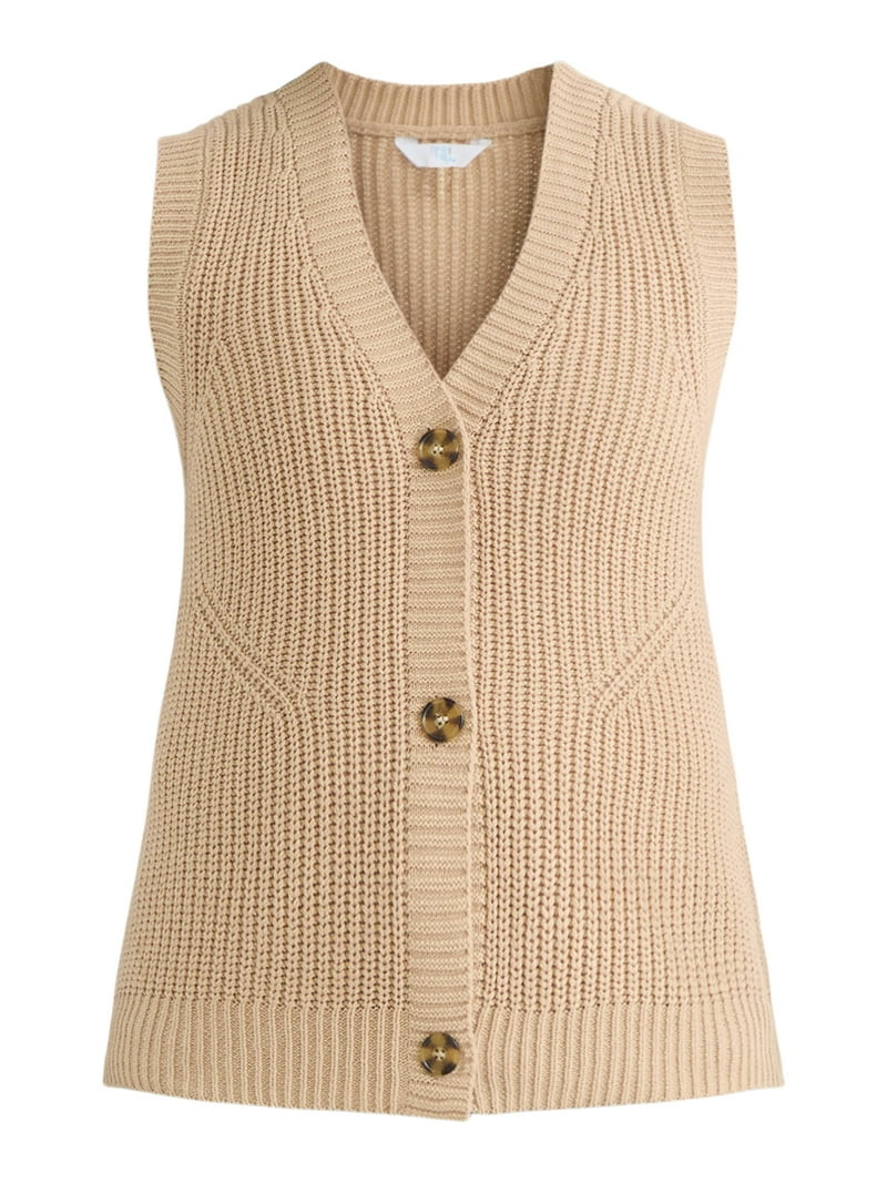 Time and Tru Women's Sweater Vest, Sizes XS-XXXL - Walmart.com | Walmart (US)