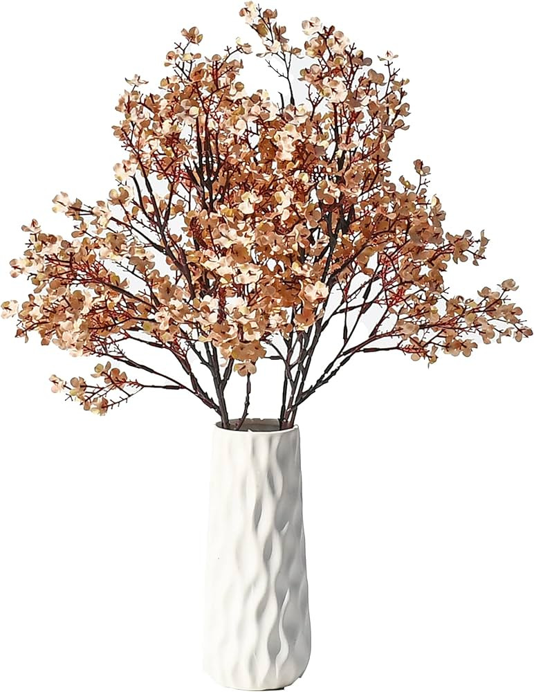 Mandy's 6 Bundles Burgundy Flowers Silk Babys Breath Artificial Flowers Fall Flowers Gypsophila B... | Amazon (CA)