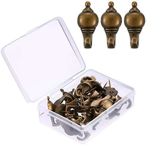 30 Pieces Pin Hooks Push Pin Hangers, 20 lbs Push Pin Hanger, Picture Hanging Nails for Home Offi... | Amazon (US)