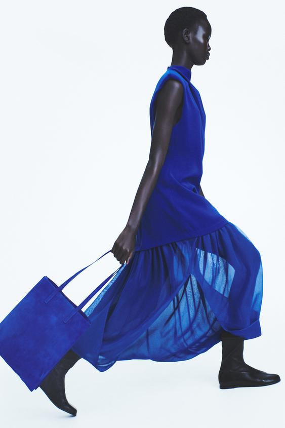 SUEDE SHOPPER BAG | Zara US