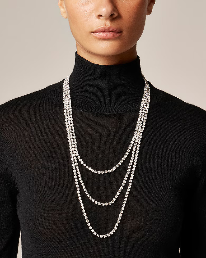 Layered crystal necklace | J. Crew US