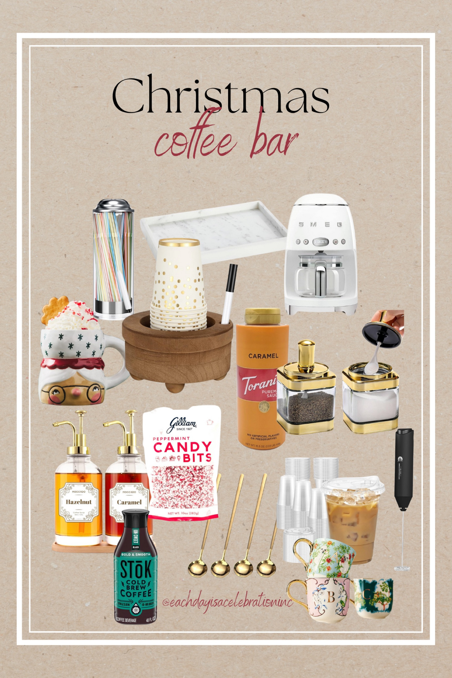 🎄Christmas Coffee Bar🎄

#christmas #christmascoffeebar #coffeebar #coffeemaker #syrupdispensers #coffeespoons #coffeemugs #coffeecups #tray #coffeetray



#LTKHoliday #LTKSeasonal #LTKHome