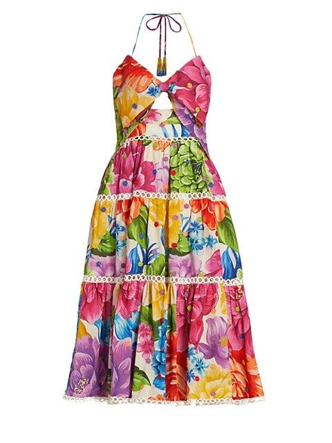 Rainbow Chita Floral-Print Midi Dress | Saks Fifth Avenue