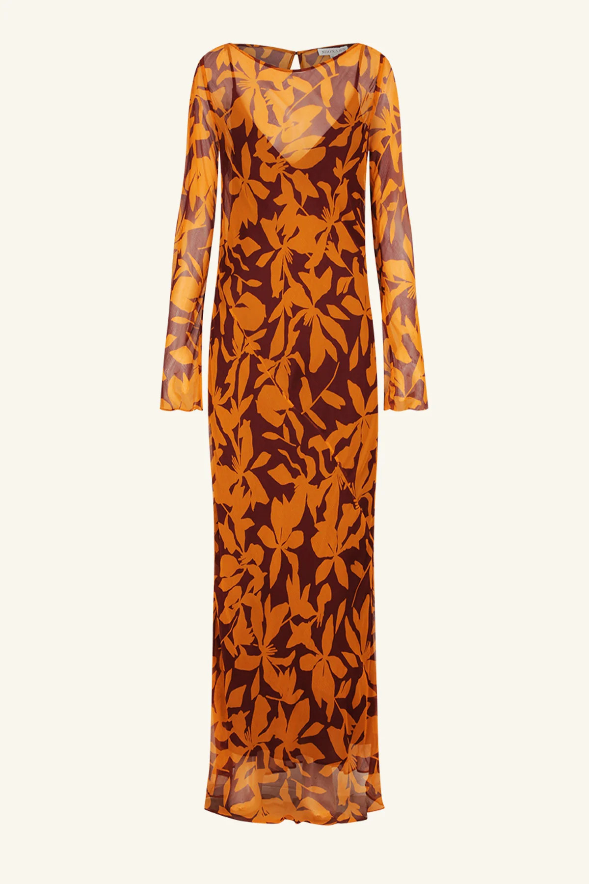 Natalina Long Sleeve Slip Maxi Dress | Shiraz/ Tangerine | Dresses | Shona Joy | Shona Joy