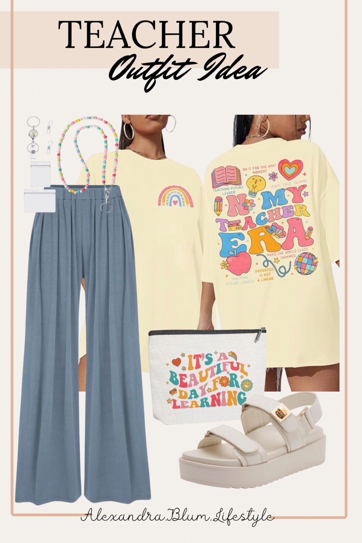 Teacher outfit idea from Amazon!! Cute comfy first day of school outfit for teachers! Elementary teacher outfit idea!

#LTKFindsUnder50 #LTKBacktoSchool