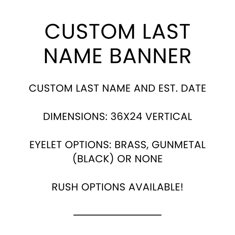 Personalized Last Name Banner Custom Family Name Sign Wedding Gift Established Date Canvas Wall H... | Etsy (Global)