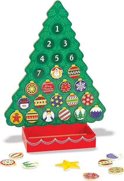 Melissa & Doug Wooden Advent Calendar - Magnetic Christmas Tree, 25 Magnets - Holiday Tree Themed... | Amazon (US)