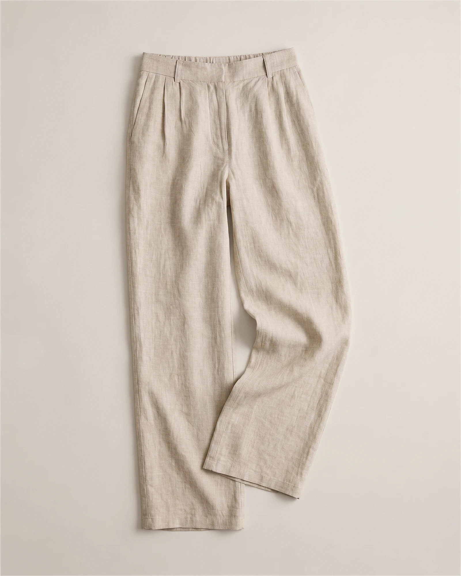 Quince | Women's 100% European Linen Pleated Trouser in Deep Navy, Size 10 | Quince