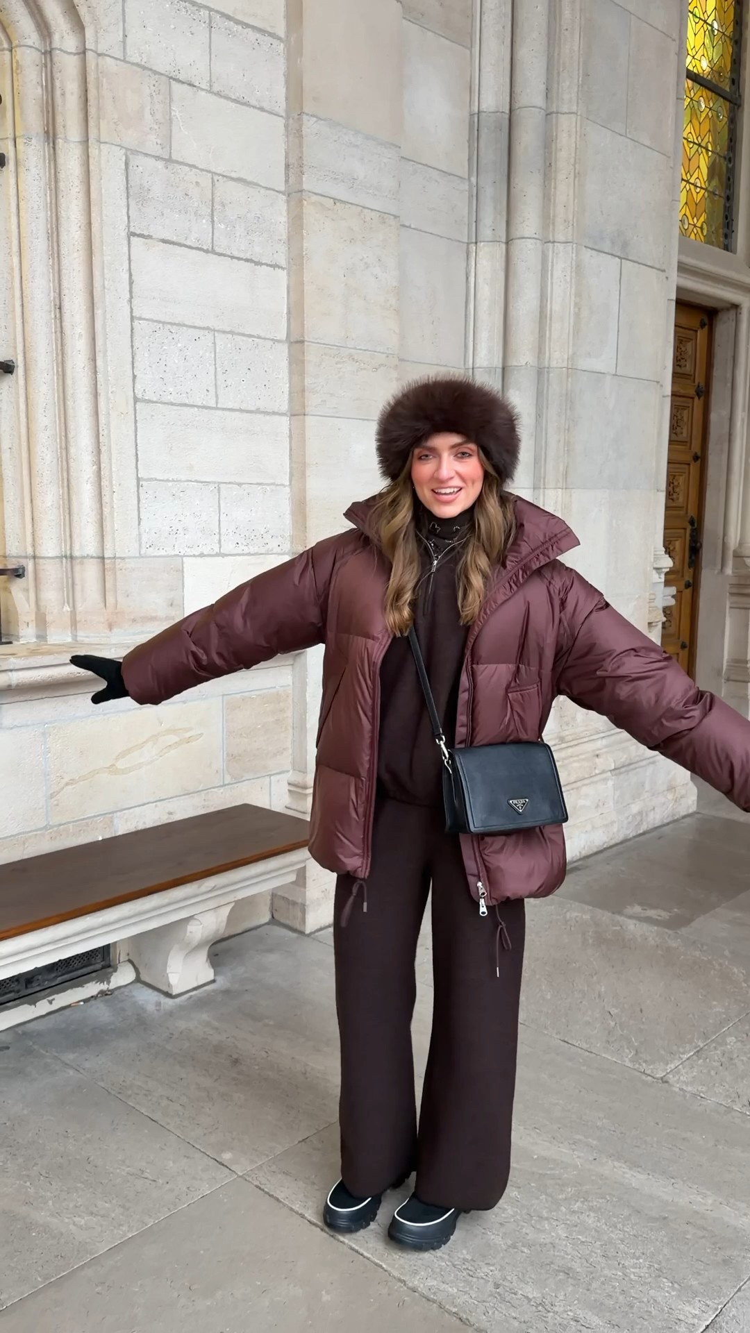 Outfit of the day in Vienna, Christmas Markets! My first Outfit as a fiancé!!

XXS in the Market coat
Small in the COS brown half zip (not online yet)  so I’ve linked similar 
Medium in the matching wool trousers
Kujten cashmere neck scarf - can’t link exact on here
Zara brown faux fur hat
Sorel Torino snow boots
Bag is Prada from Bicester Village a few years ago so I can’t link 
Uniqlo black gloves 
Underneath I had on the Uniqlo heat-tech pieces linked 




Christmas market, winter city break, cold outfit, co-ord, travel outfit, brown outfit, tonal outfit

#LTKfestive #LTKuk #LTKwinter