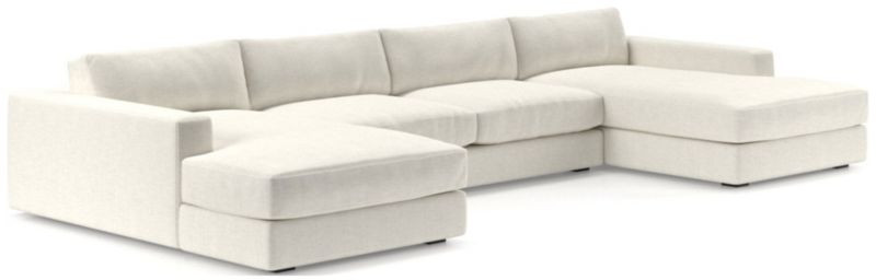 Oceanside 3-Piece Deep-Seat Double Chaise Sectional | Crate and Barrel | Crate & Barrel