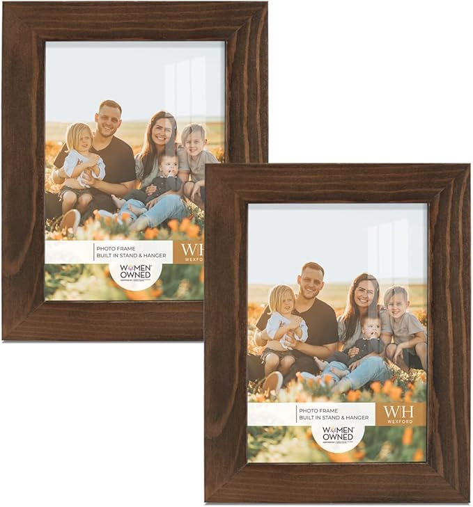 Renditions Gallery 3.5x5 inch Picture Frame Chestnut Wood Grain Frame, Set of 2 High-end Modern S... | Amazon (US)