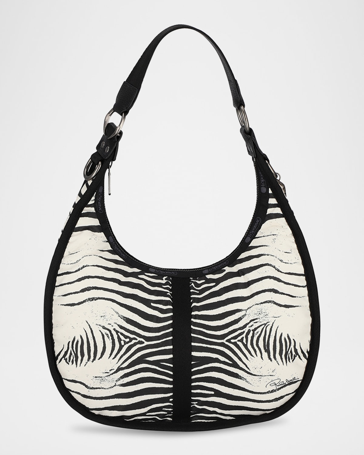x Roberto Cavalli Bologna Medium Zebra-Print Shoulder Bag | Neiman Marcus
