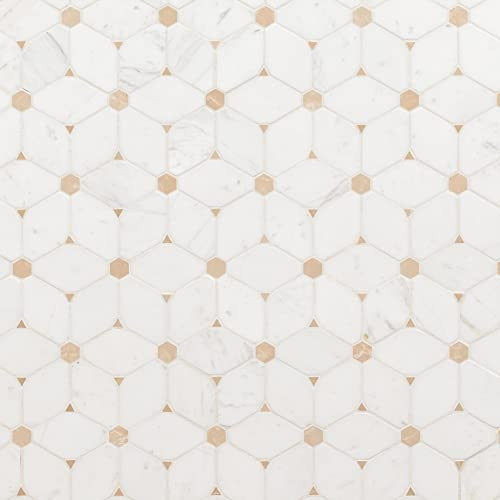 MSI Cecily Polished Marble Mosaic Tile for Kitchen Backsplash, Bathroom, Accent and Shower Wall | Amazon (US)