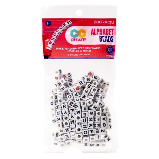 Kids Craft Large Alphabet White Beads, 1 Each | Walmart (US)