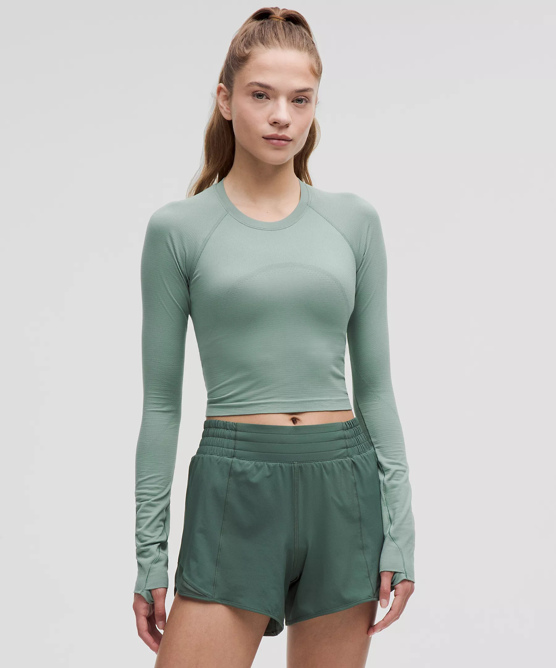 Swiftly Tech Cropped Long-Sleeve Shirt 2.0 | Women's Long Sleeve Shirts | lululemon | Lululemon (US)