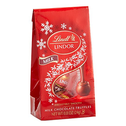Lindt LINDOR Holiday Milk Chocolate Truffles Mini Gift Bag, Kosher, Great for Holiday Gifting, 0.8 Ounce (Pack of 24) | Amazon (US)