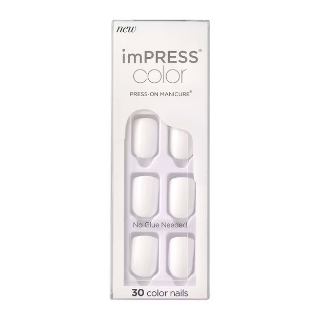 KISS imPRESS Color Press-On Fake Nails - Frosting - 30ct | Target