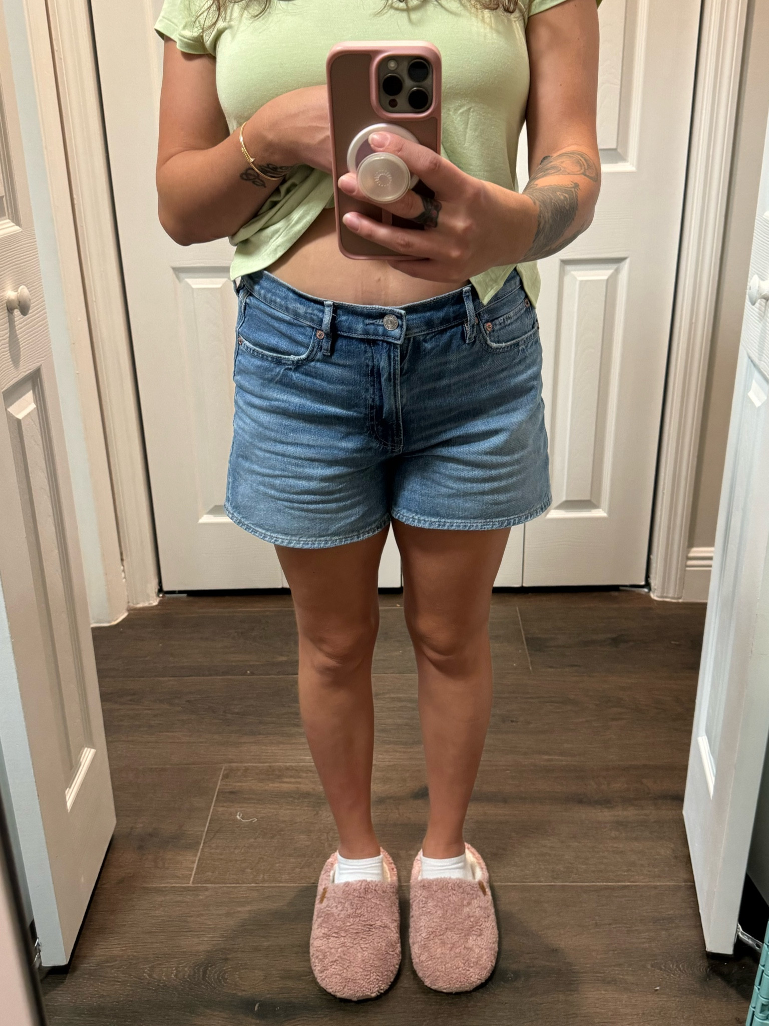American eagle has The perfect length denim shorts for the mamas that want an appropriate amount of coverage! 

Also, this soft and sexy tees are THE best! I have them in sooo many colors! The same speaks for itself ❤️‍🔥

#LTKSummerSales #LTKStyleTip #LTKFamily
