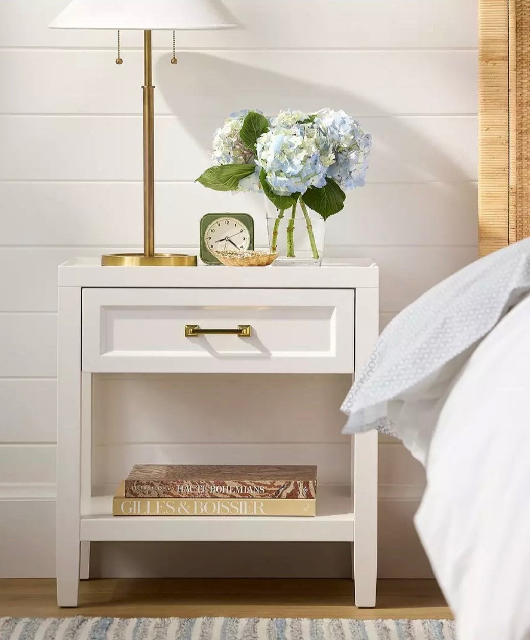 Bedroom furniture room to unwind. Spacious paneled drawers with classic brass pulls. Nightstand. A smooth, painted finish; a simple shape 

#LTKU #LTKSaleAlert #LTKHome