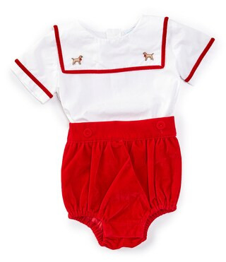 Edgehill Collection x Darby Fallon Clark Baby Boys 3-12 Months Savage Short Sleeve Embroidered Co... | Dillard's