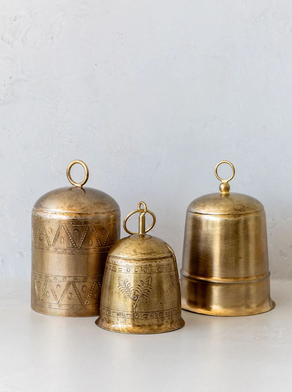 Antique Brass Bells | Set of 3 | House of Jade Home