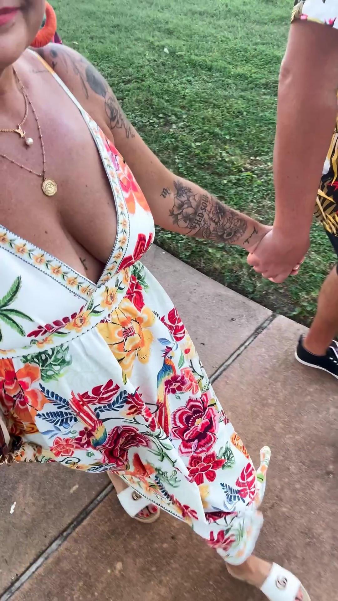 Wore this cupshe dress + Panacea earrings to dinner last night ❤️💙💛💚🩵🧡

#LTKootd #LTKOver40 #LTKTravel
