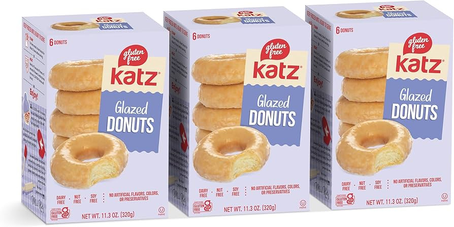 Katz Gluten Free Glazed Donuts | Dairy Free, Nut Free, Soy Free, Gluten Free | Kosher (3 Packs of... | Amazon (US)