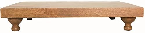 Farmhouse Footed Charcuterie Serving Board, Wood, Natural | Walmart (US)