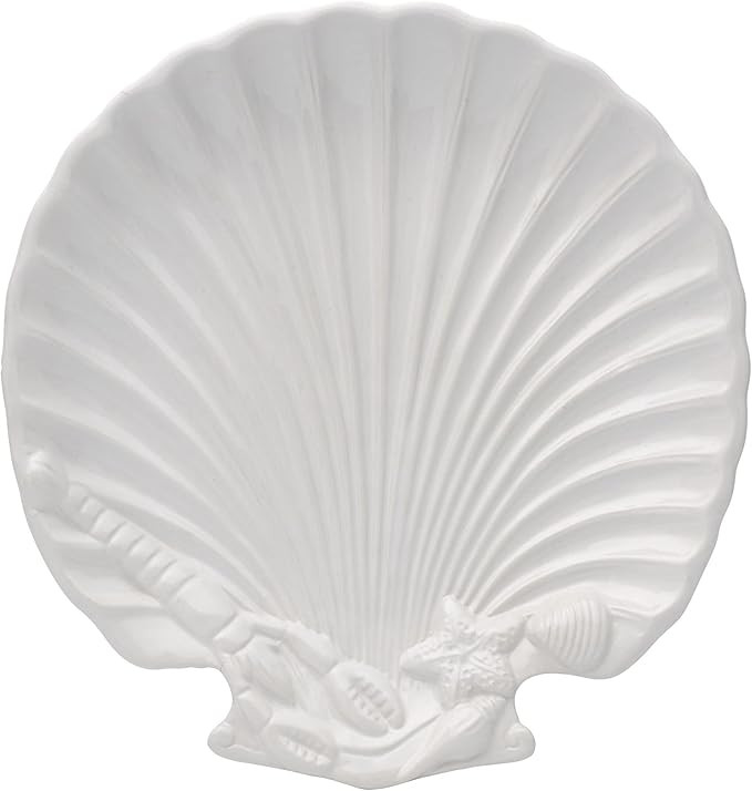 Fitz and Floyd Fitz & Floyd Coastal Home Shell Plate, 11.5 Inch, White | Amazon (US)