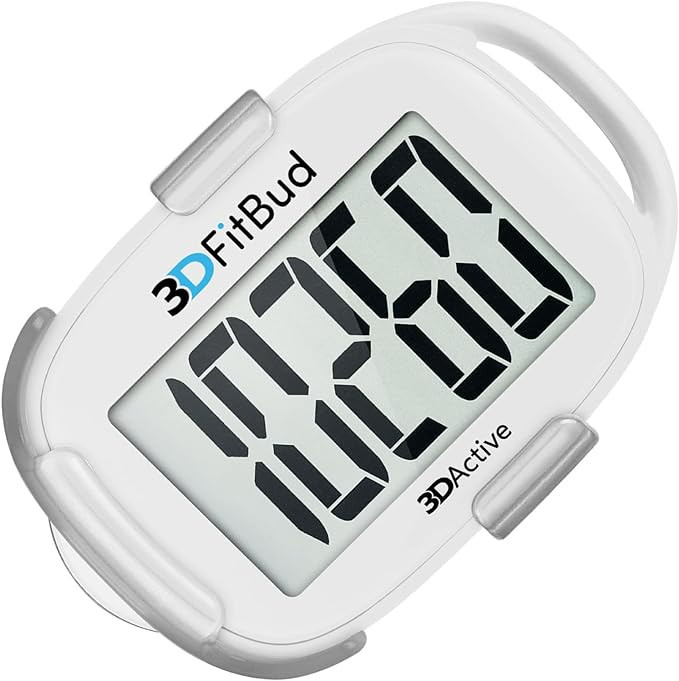 3DFitBud Simple Step Counter Walking 3D Pedometer with Clip and Lanyard, A420S | Amazon (US)