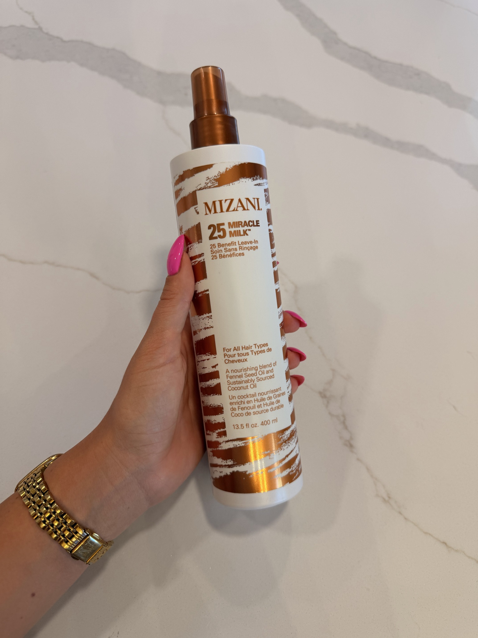 This is similar to the miracle creator. It’s a leaving conditioner spray, or also when your hair is dry and needing some moisture
