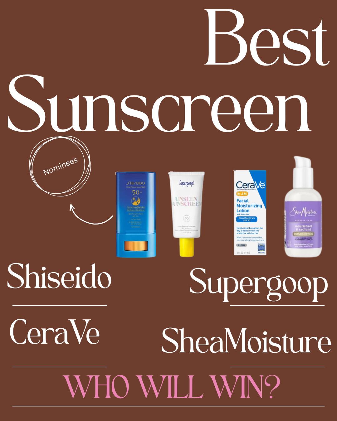 Time to vote for this year's BELLA Awards 2025. Here are the nominees for Best Sunscreen - which one are you voting for?  

 

#LTKCyberWeek #LTKHoliday #LTKBeauty