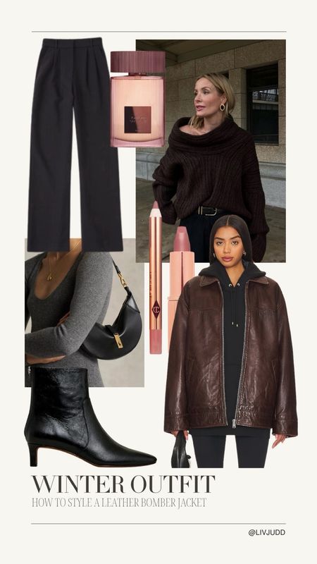 How to style a chocolate leather bomber jacket 🍫🧸🤎

Winter Outfit | Work Outfit | Trousers

#LTKstyletip #LTKover40 #LTKSeasonal