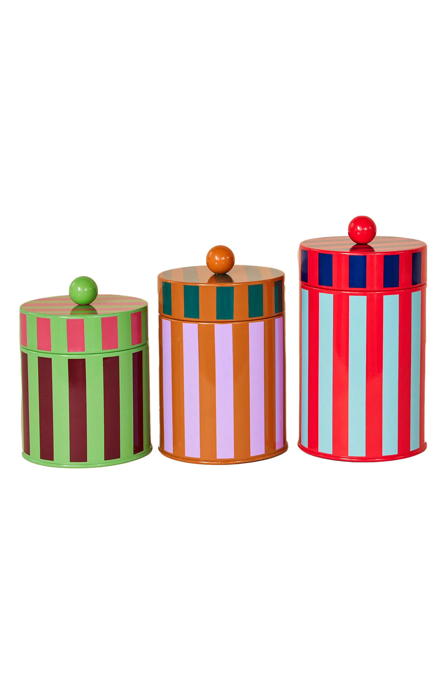 Dusen Dusen Set of 3 Stripe Canisters | Nordstrom | Nordstrom