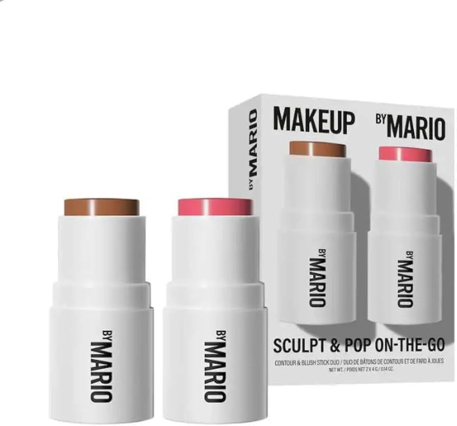 Makeup By Mario Sculpt & Pop On the Go Duo Contour and Blush Stick - Medium/Pale Petal - Warm Gol... | Amazon (US)