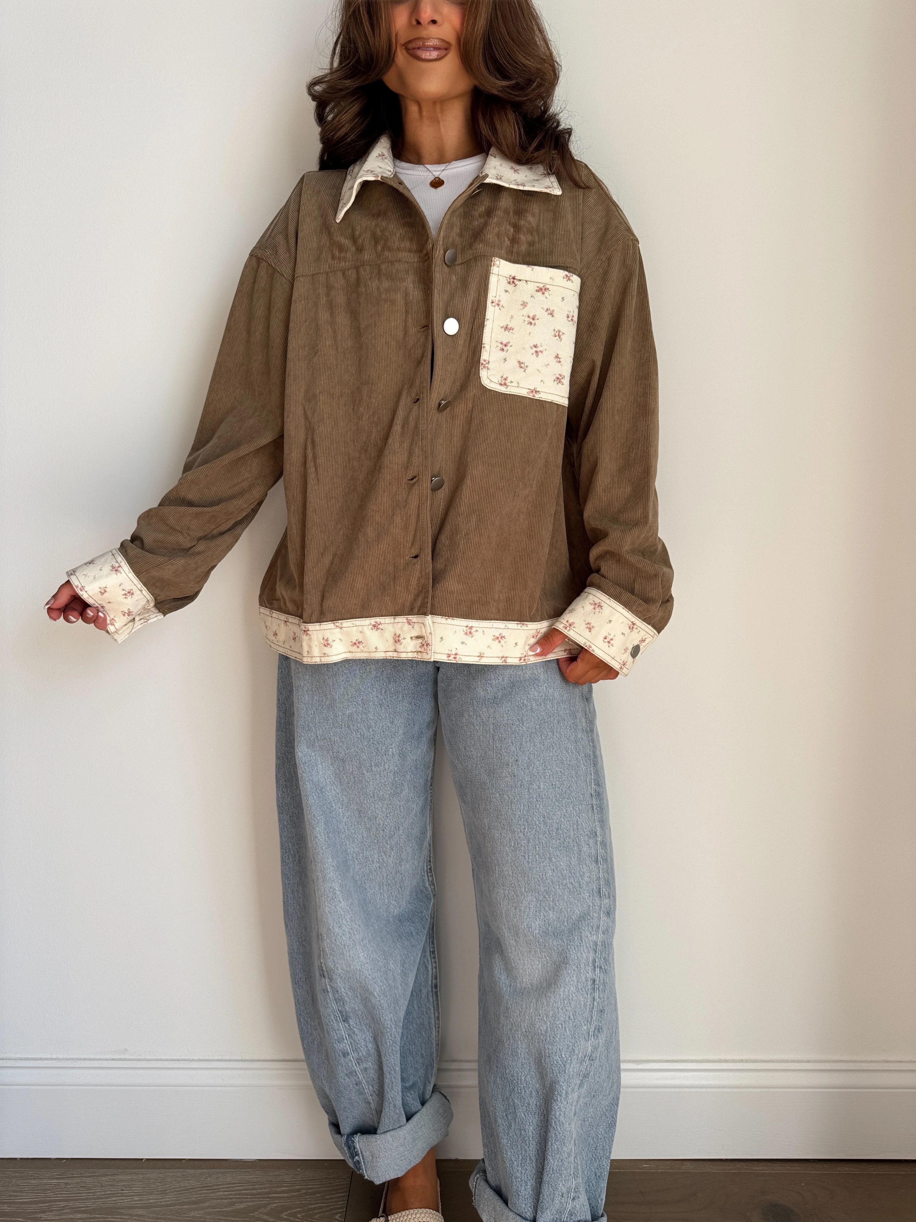 Shabby Chic Barn Floral Corded Jacket | Shop Your Darling Style