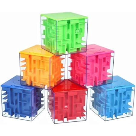 2 Pack Money Puzzle Gift Boxes | Two Cool Cube Shaped Puzzle Money Holder Maze | Challenging and Uni | Amazon (US)