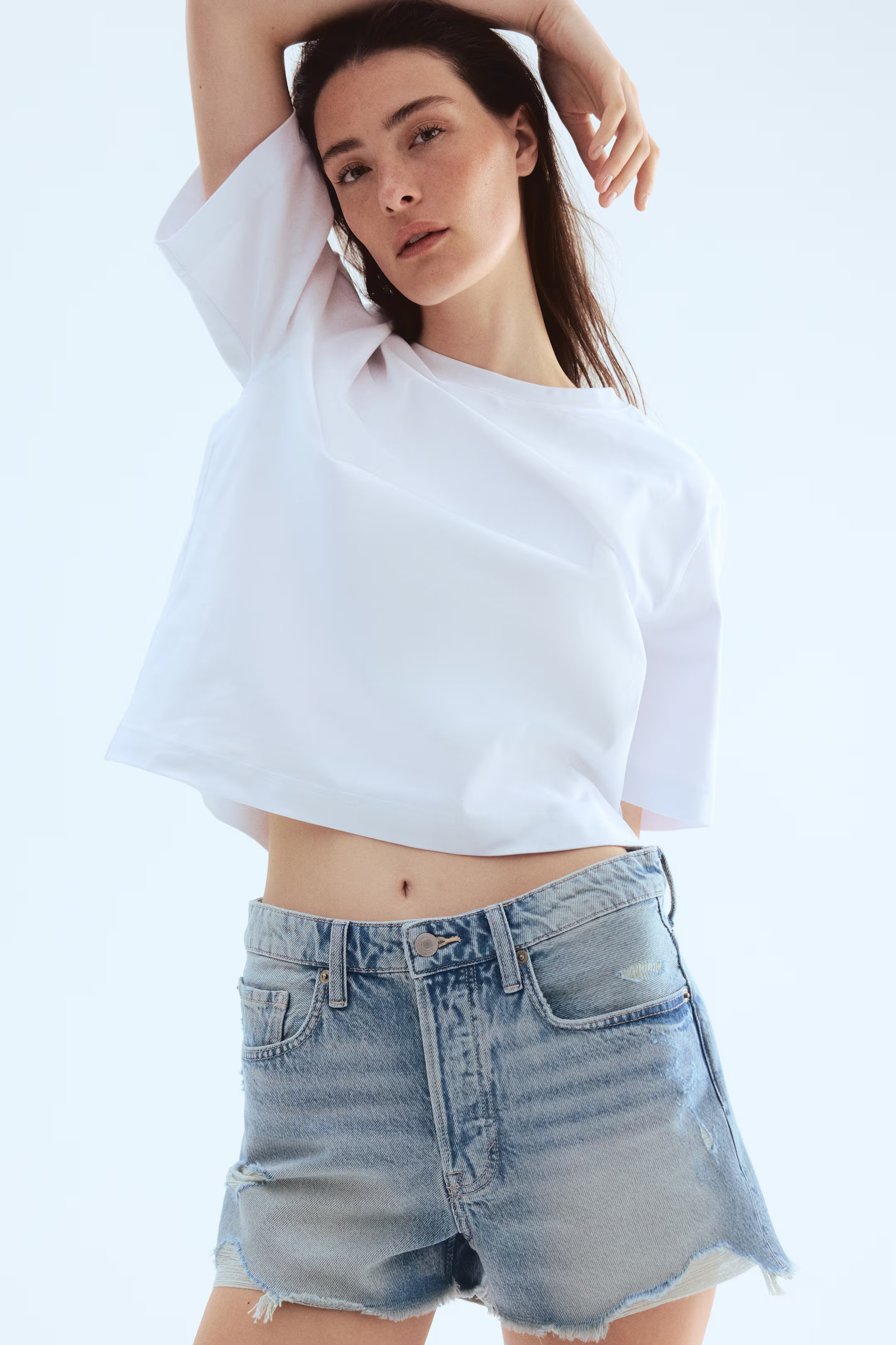 High-Waist Denim Shorts | H&M (US + CA)