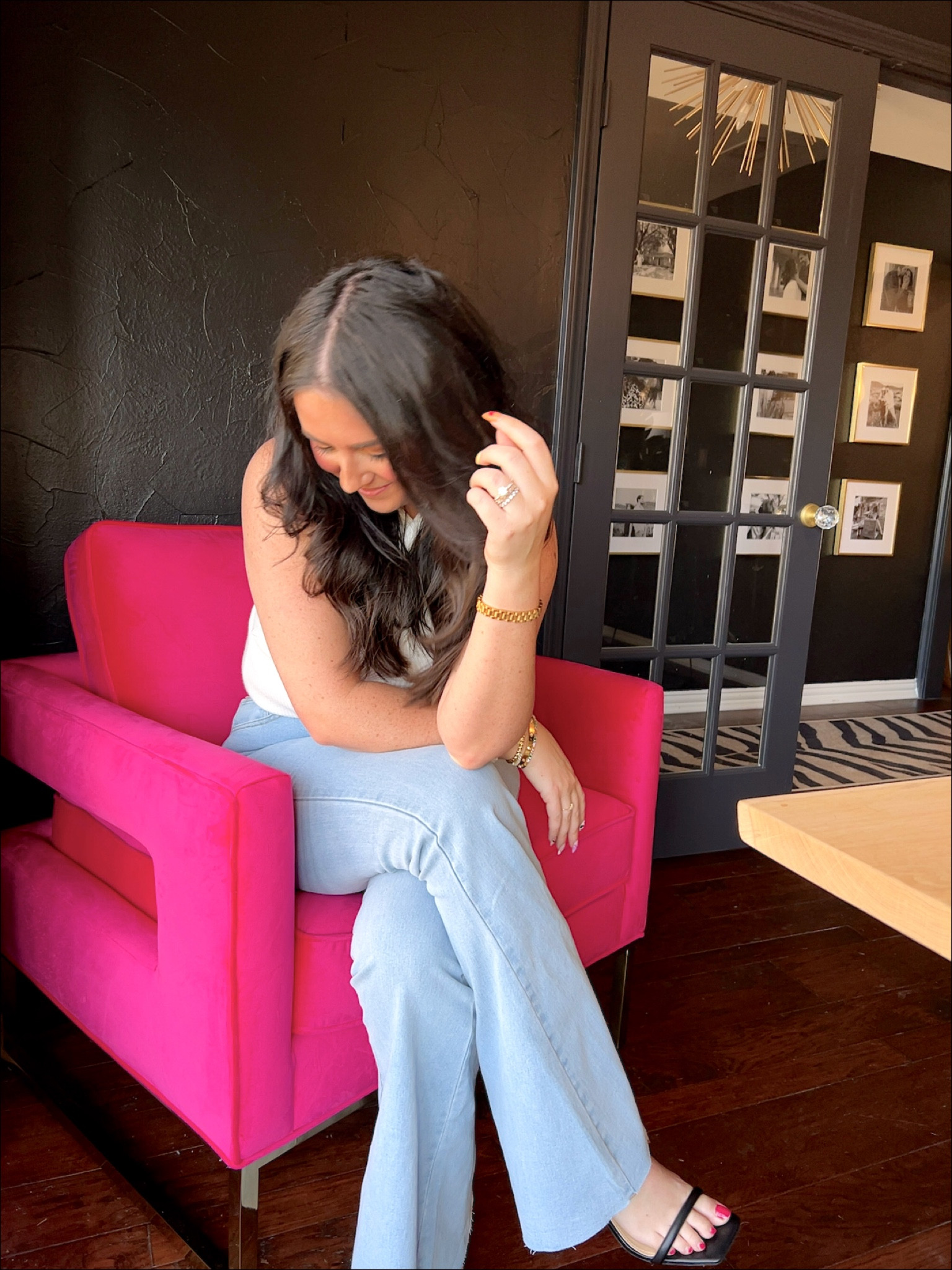 Home decor 
Home Office 
Accent chair
Velvet chair 
Pink chair
Modern decor
Mid century 

#LTKstyletip #LTKhome