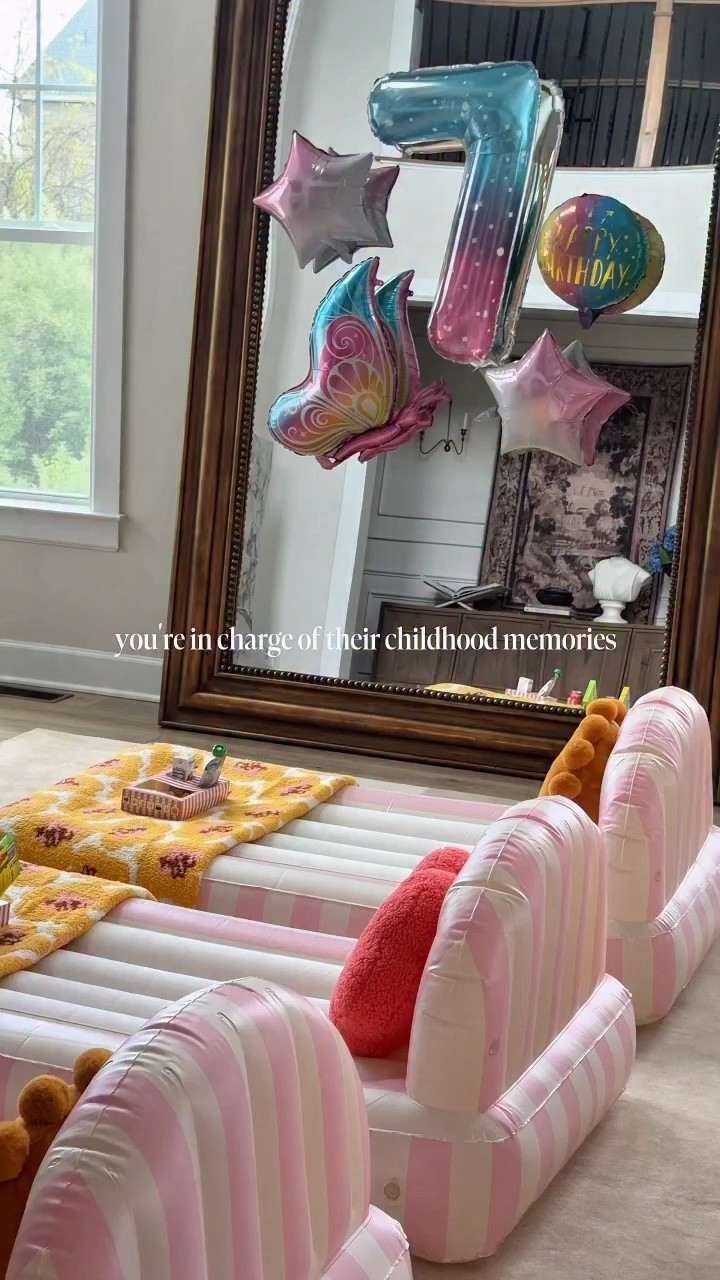 #ad movie night just got a major upgrade 🎬 these @funboy sleepover beds from @target are the cutest setup ever! they inflate in minutes (bag + pump included!!), + the soft velvety top makes them extra cozy.

i’m obsessed with the design, and my girls refuse to let me take them down 😂 we can’t wait to use them for cousin sleepovers this summer, but for now they had the sweetest movie night celebrating their sister’s birthday!! 

Comment SHOP below to receive a DM with the whole setup 💌🤍 all the cozies can be found at @target!! 

#ltkmomlife #itkhome #movienight #kidsbirthdayideas