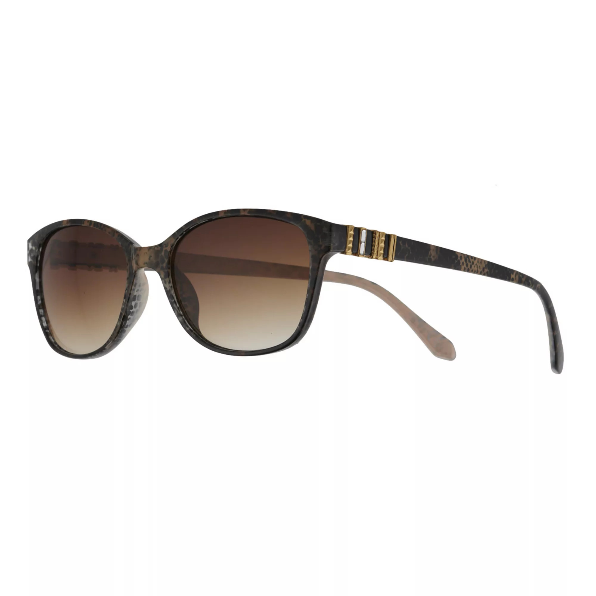 Women's Nine West 52mm Snake Skin Print Cat Eye Jewelry Temple Sunglasses | Kohl's