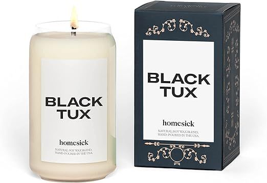 Homesick Premium Scented Candle, Black Tux - Scents of Leather, Dark Bourbon, Teakwood, 13.75 oz,... | Amazon (US)