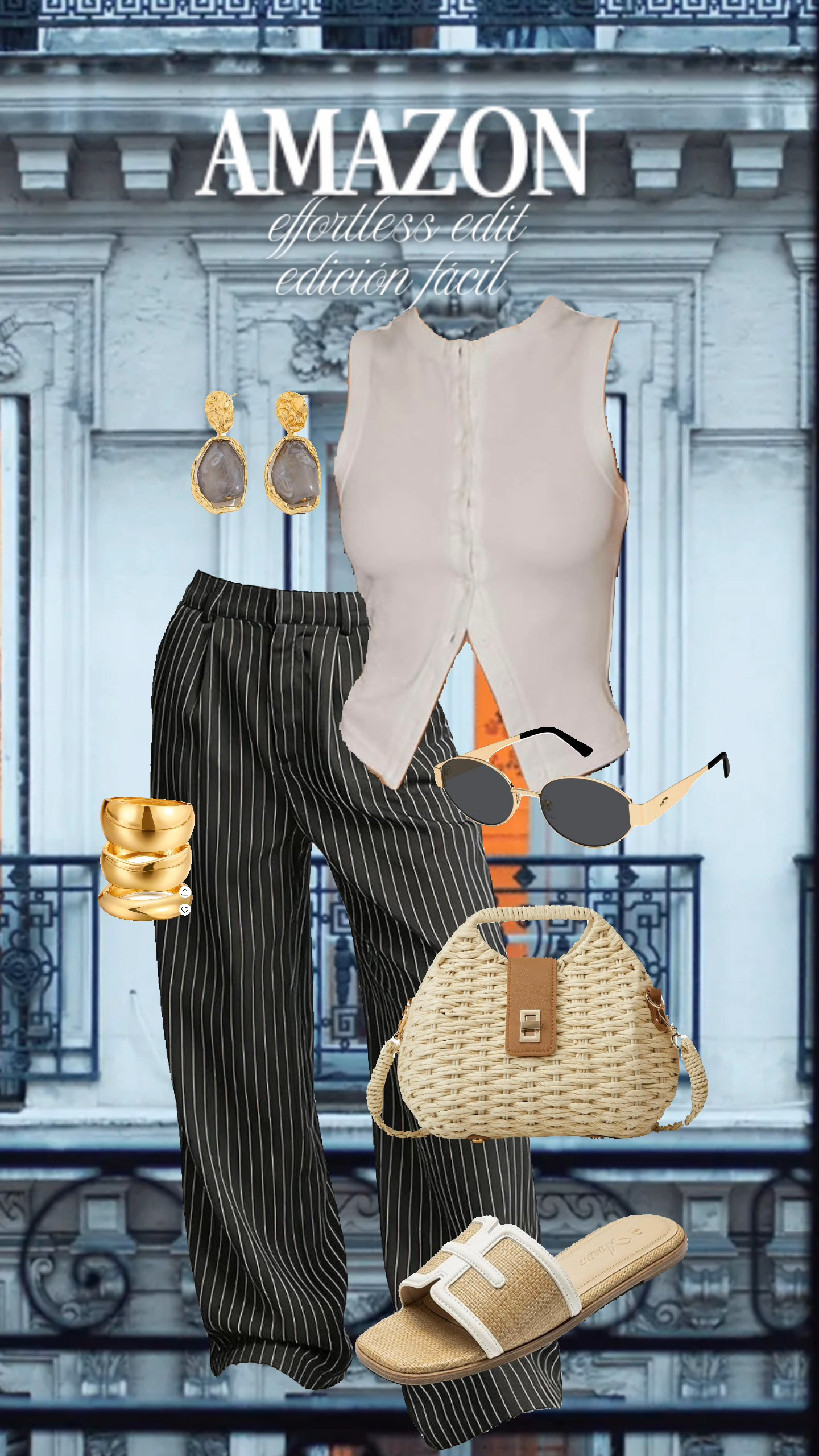 An effortless relaxed and chic in these striped pants! Paired with a comfy knit vest top, these flat sandals, and retro sunglasses for a stylish spring/summer look. 🌞#liketkit #ltkoutfit

#LTKgrwm #LTKootd #LTKSaleAlert
