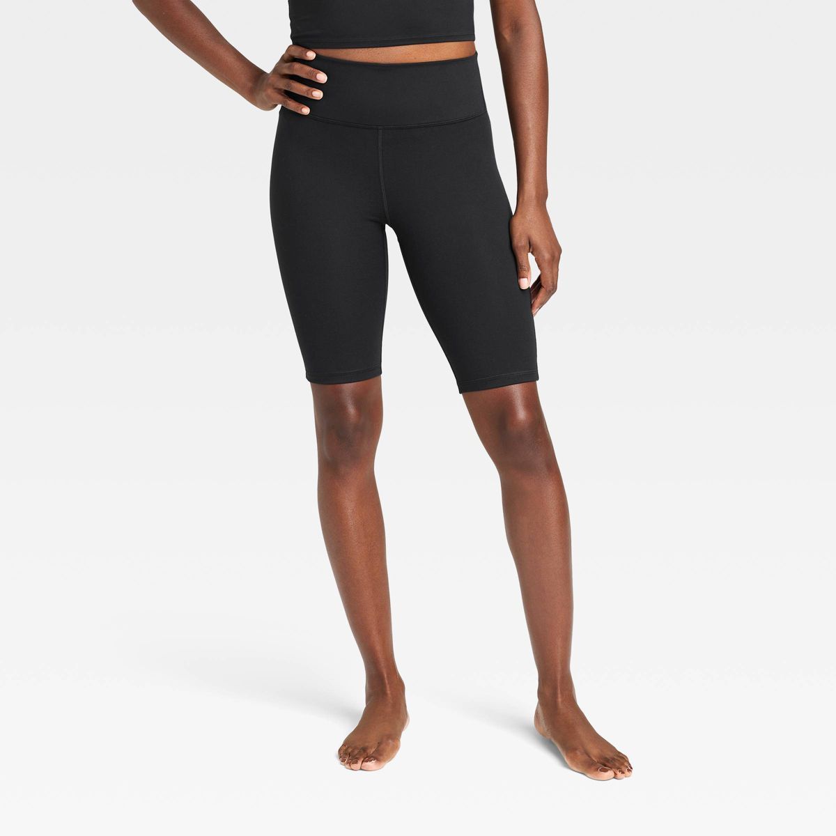 Women's Brushed Sculpt High-Rise Bike Shorts 10" - All In Motion™ | Target